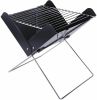 YSSOA 12' Portable Grill Charcoal Barbecue Grill - Folding Grill Notebook Shape Charcoal Grill, Detachable Collapsible, Mini Tabletop Camping Grill BB