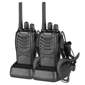 BF-88A 5W FRS Frequency Handheld Walkie Talkie Black (2pcs/Pair)