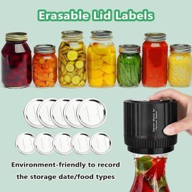 Electric Mason Jar Vacuum Sealer - BINZET Mason Jar Vacuum Sealing Kit For Food Storage, Compatible Wide & Regular Mouth Mason Lids- Canning Jar Mason