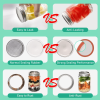 50-Count, 70mm Regular Mouth Canning Lids, Mason Canning Jar Lids Fits for Ball