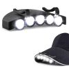 1pc 5LED Clip Cap Light; Outdoor Night Fishing Headlight