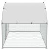 VEVOR Chicken Coop, 9.8x6.5x6.5ft Walk-in Large Metal Chicken Run for Yard with Waterproof Cover, Doom Roof Hen House with Security Lock for Outdoor a