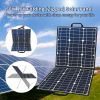 50W 18V Portable Solar Panel, Flashfish Foldable Solar Charger with 5V USB 18V DC Output Compatible with Portable Generator, Smartphones, Tablets and