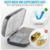 Airtight Pill Organizer Box Large Pill Dispenser for Home Travel 8 Compartment