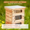 VEVOR Bee Hive 30 Frame Bee Hives Starter Kit, Beeswax Coated Cedar Wood, 2 Deep + 1 Medium Bee Boxes Langstroth Beehive Kit, Transparent Acrylic Wind