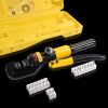 10T Hydraulic Crimping Tool 12-2/0 AWG Battery Cable Crimping Tool 0.43 inch Stroke Hydraulic Lug Crimper Electrical Terminal Crimper with 9 Pairs of