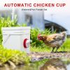 Chicken Feeder Set 6 Pieces Rainproof Automatic Chicken Feeder Poultry Farming Chicken Feeder for Chicken Duck Bird Goose Rainproof Poultry Feeder Kit