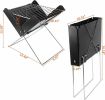 YSSOA 12' Portable Grill Charcoal Barbecue Grill - Folding Grill Notebook Shape Charcoal Grill, Detachable Collapsible, Mini Tabletop Camping Grill BB