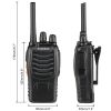 BF-88A 5W FRS Frequency Handheld Walkie Talkie Black (2pcs/Pair)