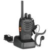 BF-88A 5W FRS Frequency Handheld Walkie Talkie Black (2pcs/Pair)