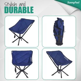 SUNNYFEEL Ultralight Folding Camping Chair, Portable Backpacking Chairs Lightweight, Small Compact Collapsible Camp Chair, Heavy Duty 300 LBS for Outd (Color: Padded Blue)