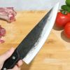 Meat Cleaver Knife-Japanese Butcher Knife Meat Cutting-Professional Chef Knife High Carbon Stainless Steel With Ergonomic Handle- Ultra Sharp Kitchen